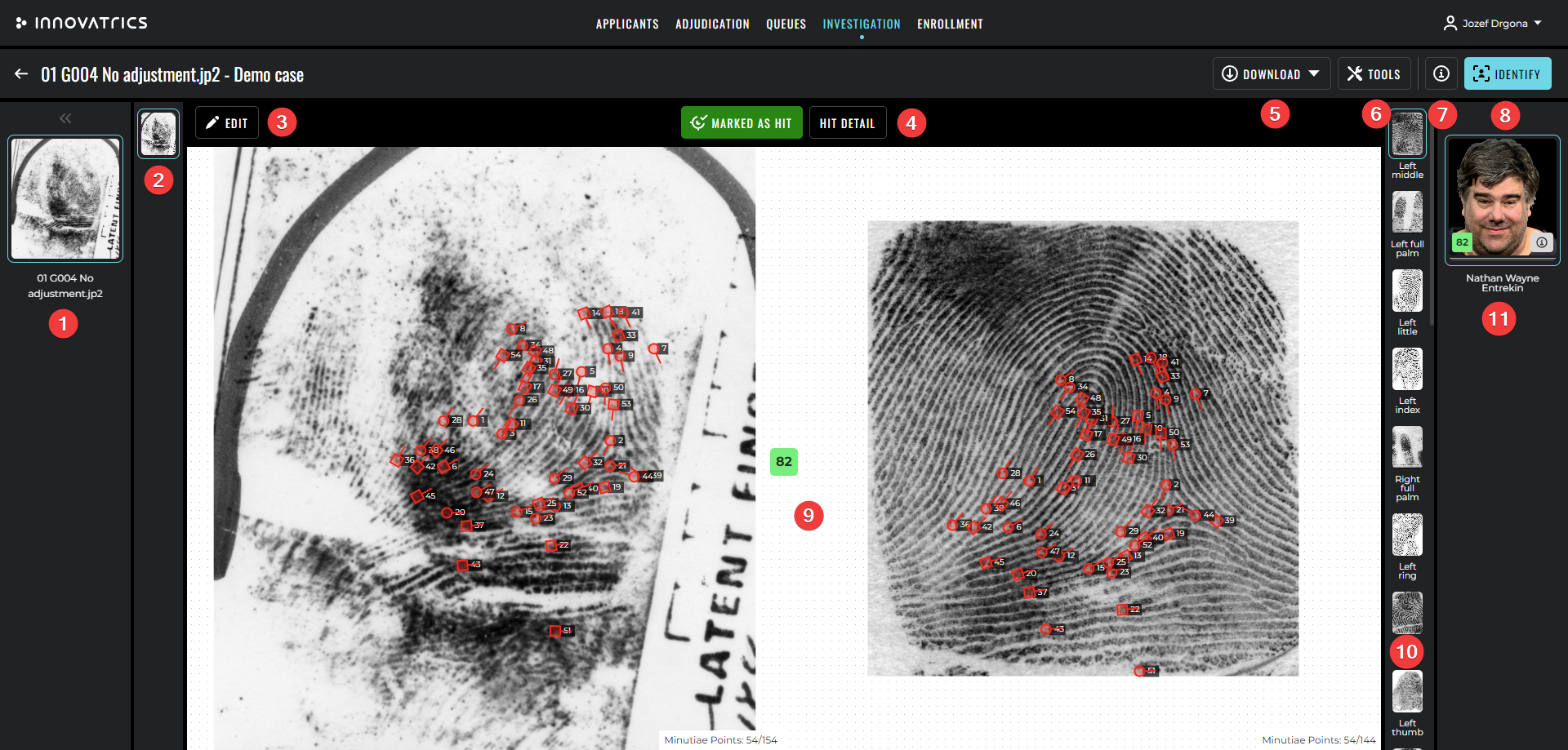 Comparison Tool – side-by-side view