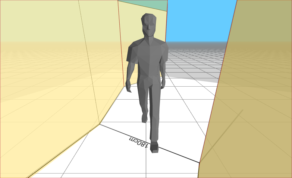 Frontal face view for access control: the camera faces the person head-on before the barrier