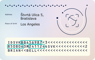 Password derived from the Machine Readable Zone