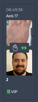 Palm identification card in the Recent events feed
